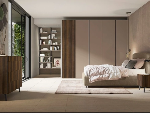 Letto con testiera Narciso di Colombini Casa