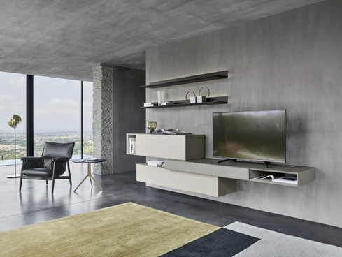 Parete Attrezzata sospesa Domino 04 di Sangiacomo