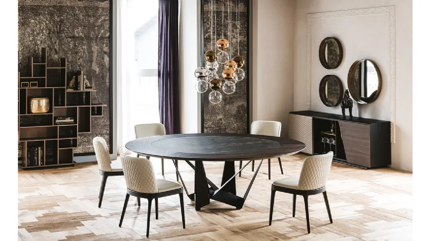 Tavolo Skorpio Ker-Wood Round di Cattelan Italia