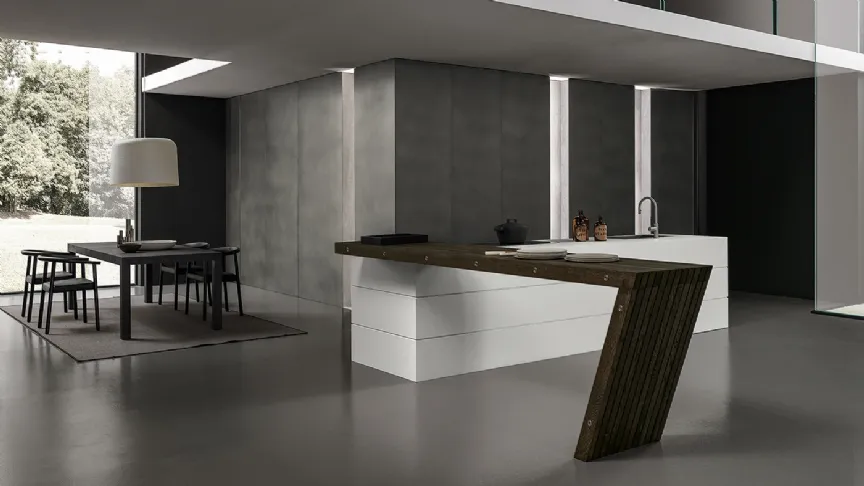 Cucina Design con isola Blade 01 di Modulnova