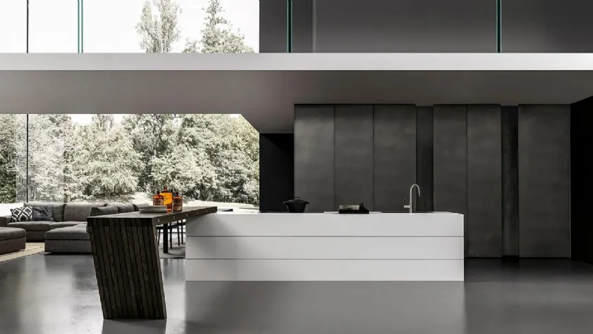 Cucina Design con isola Blade 01 di Modulnova