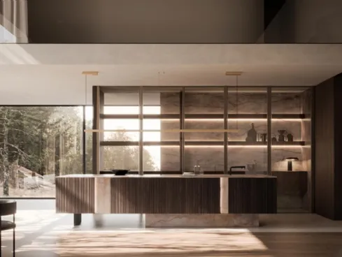 Cucina Design con isola Vertical di Modulnova