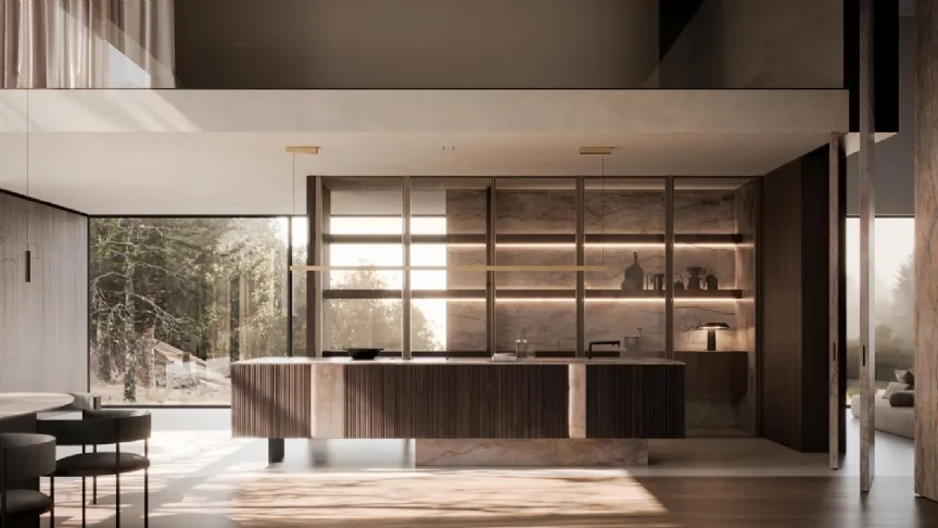 Cucina Design con isola Vertical di Modulnova